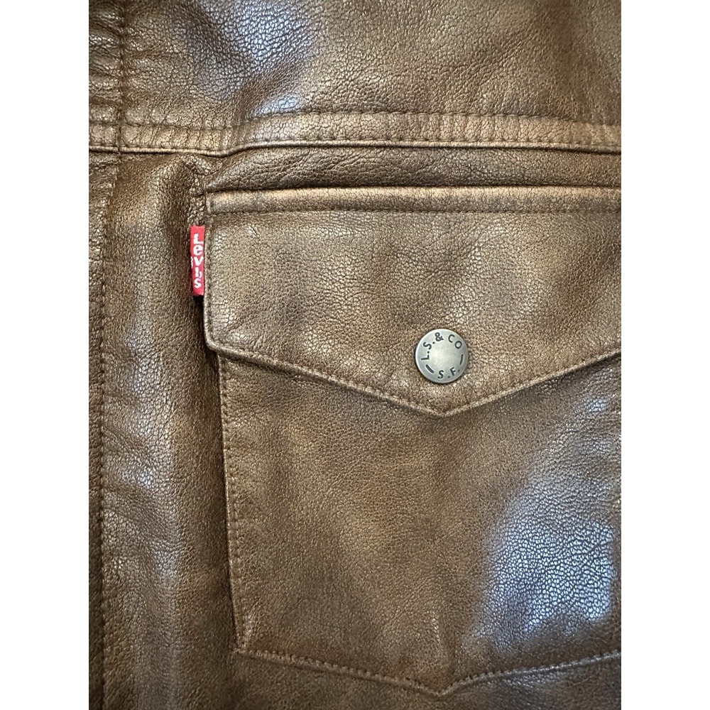 Levi Strauss & CO. Faux Brown Jacket Men's Size XL - Picture 2 of 15